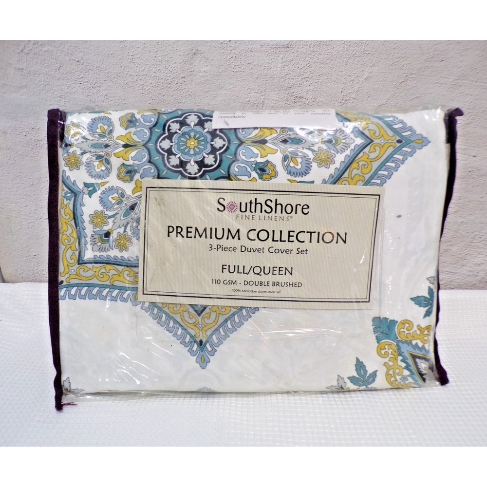South Shore Fine Living Premium Collection 3 Pices Duvet Cover Set Queen Size